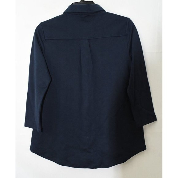 Lands' End Women's PS Petite 3/4 Sleeve Button Up Top, NwoT Y425AFA - Picture 4 of 6